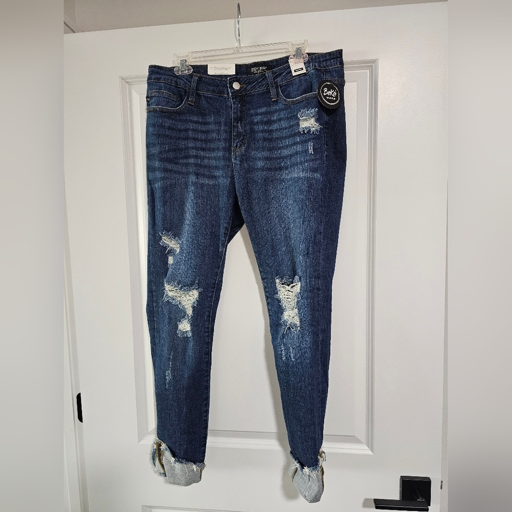 Judy Blue Women's Distressed Blue Jeans